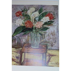 Maurice Utrillo Flower Still Life Print Vintage 55076